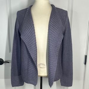 Chico's Sz1, Purple Open Front Cardigan Long Sleeve  Sweater